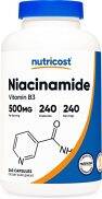 Nutricost Niacinamide Vitamin B3 500mg - Viên uống hỗ trợ hệ tiêu hóa
