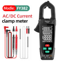 FY382 DC / AC Current Digital Clamp Meter 6000 นับมัลติมิเตอร์สี LCD แสดงแรงดันไฟฟ้าตัวเก็บประจุโอห์มเครื่องทดสอบอุณหภูมิอัจฉริยะ