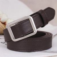 Female Woman Leather Belt Metal Pin Buckle Rectangle Belts Jeans Pants Belts Black Brown R Girls Fashion Belt