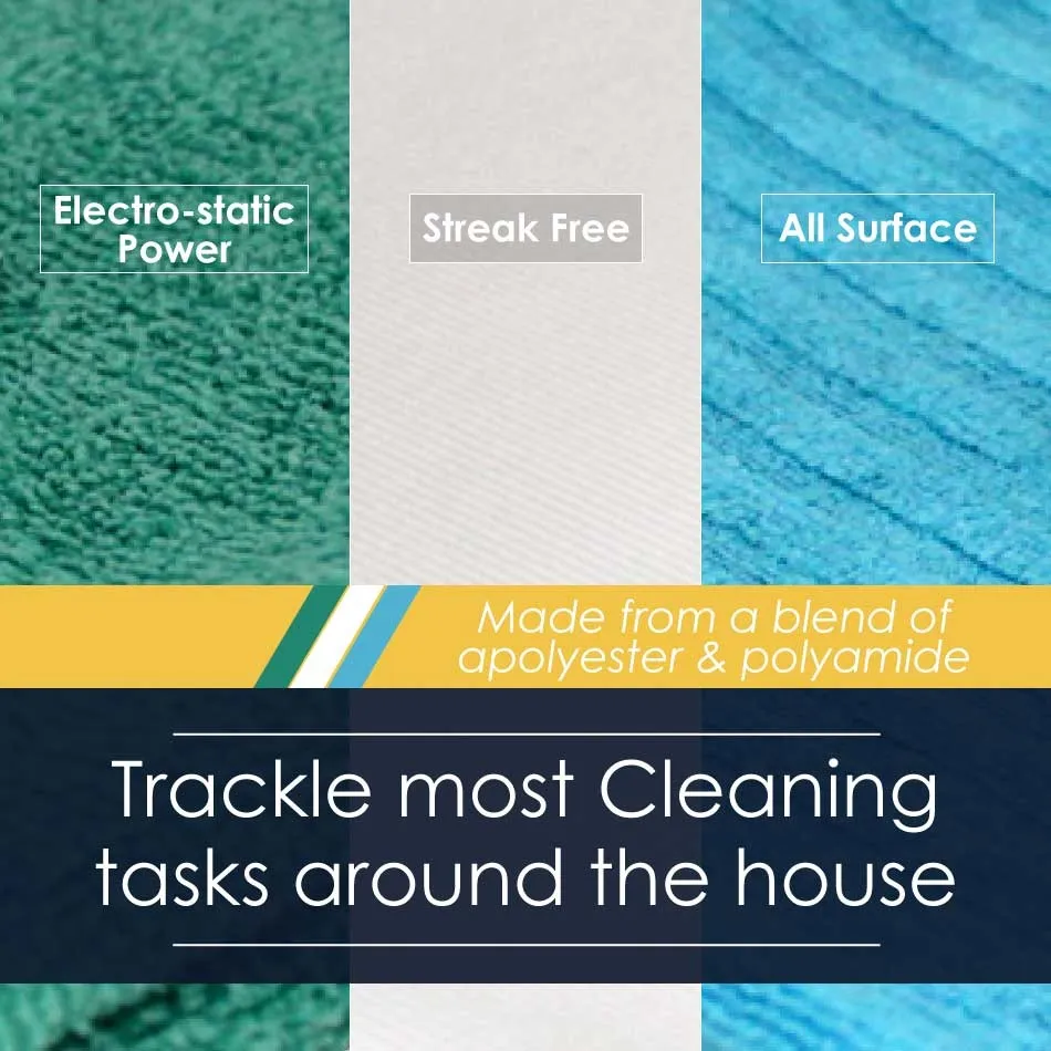 White Magic Microfibre Household Value Pack Eco Cloth - Pack of 3 [General  Purpose , Dust & Polish , Glass & Window , chemical free cleaning