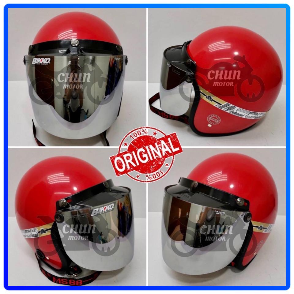 ORIGINAL MS88 Helmet Motor with Bikko Visor Bob Heath Visor Bogo Visor BKP Pilot Cruiser Rainbow (SIrim Approved)