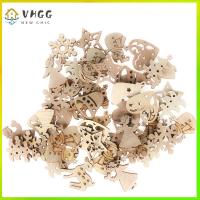 VHGG Carve DIY Crafts Pendant Scrapbooking Embellishments Natural Wood Christmas Ornaments