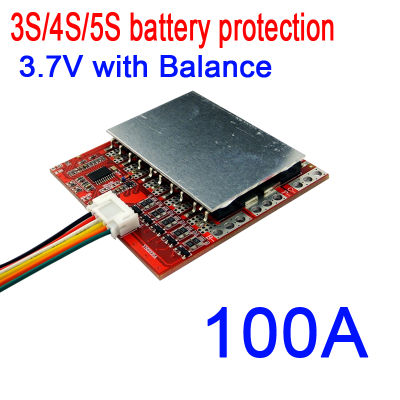 3S 4S 5S 100A 12V 16.8V 21V BMS แบตเตอรี่แผ่นป้องกันพร้อม Balance สำหรับ18650แบตเตอรี่ลิเธียม Li-Ion LiPO แบตเตอรี่โพลิเมอร์3.7V