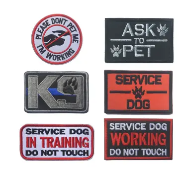 Pet Service Dog In Training SECURITY PATCH BADGES Therapy Dog PET DO NOT  EMOTIONAL SUPPORT Patches