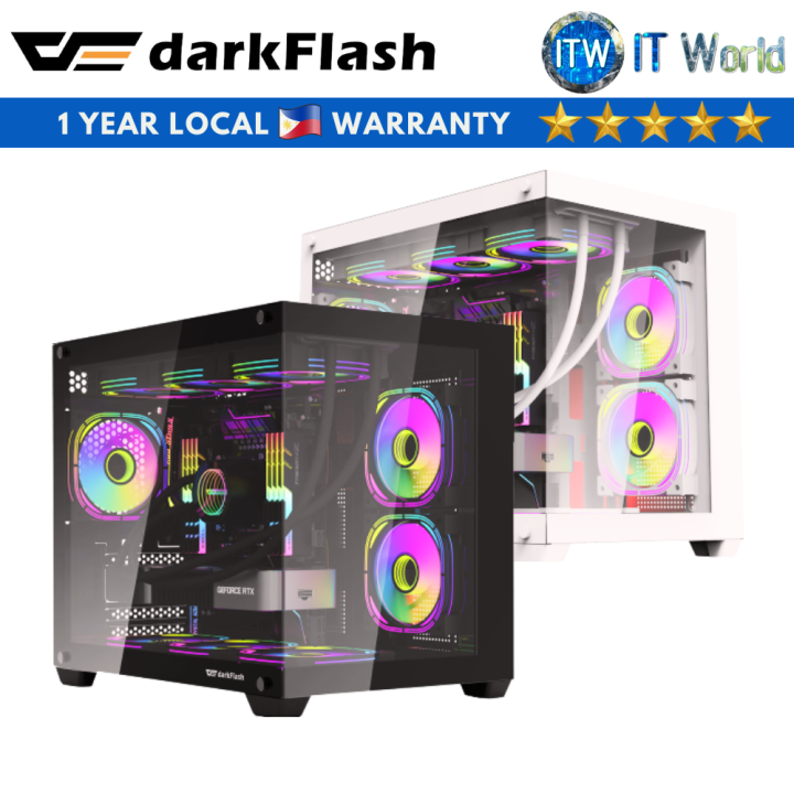Darkflash C285MP Exquisite mATX Tempered Glass Panoramic Side