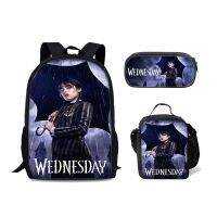 ❅✟  Three-piece Set Addams Student School Childrens Lightening Shoulders