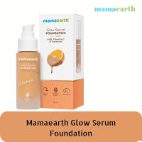 Mamaearth Glow Serum Foundation with Vitamin C &amp; Turmeric for 12-Hour Long Stay - 30 ml