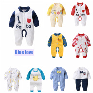 Áo tay dài liền quần bằng cotton nguyên chất cho bé 0-24 tháng - INTL thumbnail