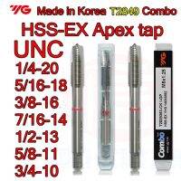 1/4-20UNC 5/16-18UNC 3/8-16UNC 7/16-14UNC 1/2-13UNC 5/8-11UNC 3/4-10UNC YG-1 T2849 HSS-EX Apex Tap ใช้รูตอง