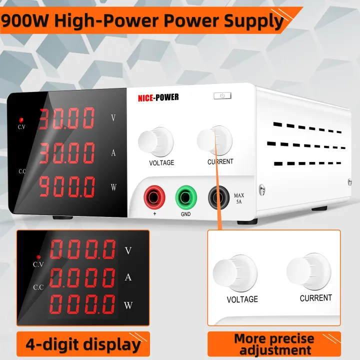 NICE-POWER 0-30V 0-30A 900W Switching Dc Power Supply 220V DC Lab ...