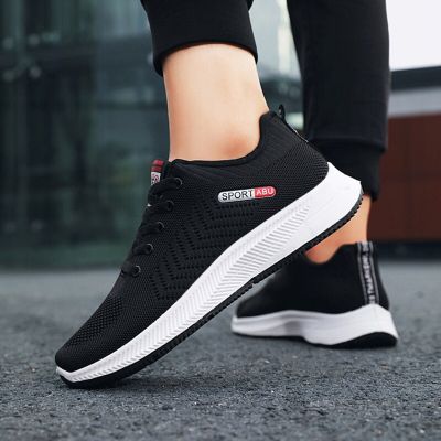 Comfortable Soft Bottom Flats Lace Up Sneakers Men Zapatillas Hombre  Breathable Shoes for Men Mesh Lightweight Casual Shoes