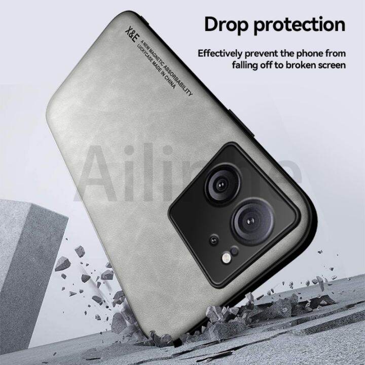 เคส-xiaomi-mi-13t-pro-13t-เคสหนังเรียบง่ายสุดหรูบิ้วอินในตัวสำหรับรถยนต์ฝาแม่เหล็กนิ่มปกป้องโทรศัพท์กันกระแทก