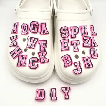 Crocs Metal Jibbitz charms letter A-Z Pins for shoes bags High quality #cod