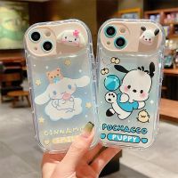 เคสนิ่ม ขาตั้งได้ มีกระจก การ์ตูนนูน สำหรับ for iphone 7G 8G SE2 SE3 7plus 8plus XR XSMAX i11 12 pro max 13 pro max 14 14pro  14promax สำหรับไอโฟน