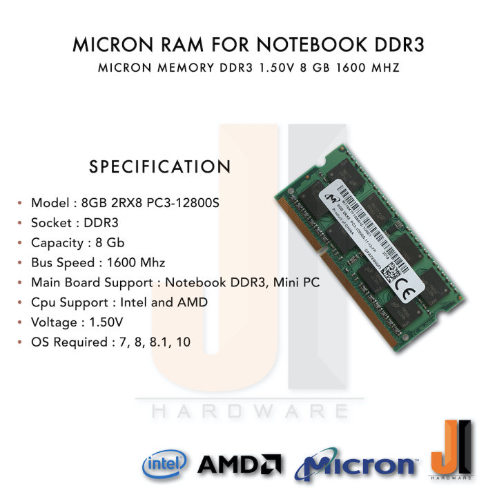 micron-ram-for-notebook-ddr3-1600-mhz-8-gb-1-50v-ของใหม่