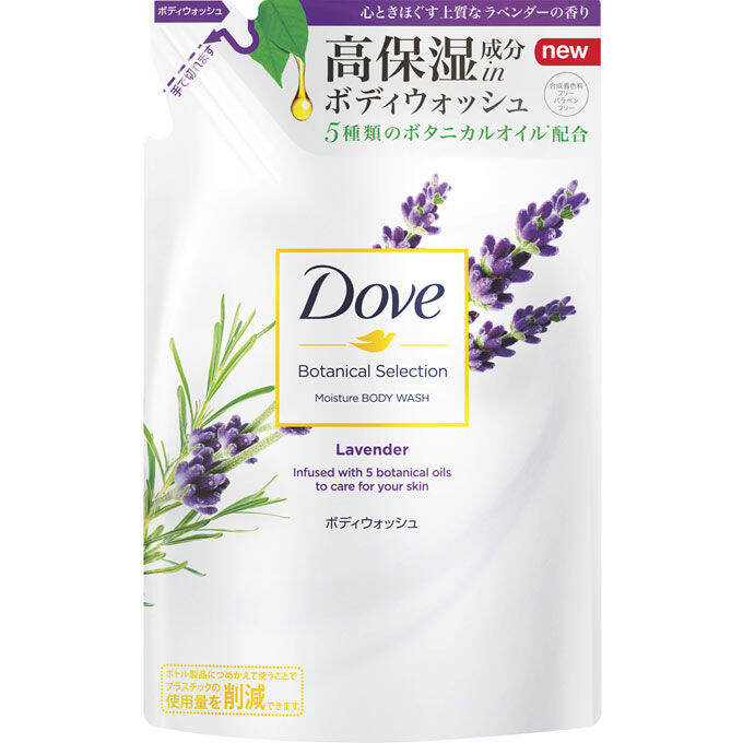 Unilever Dove Body Wash Botanical Selection Lavender Refill 360g