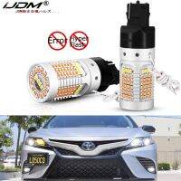 ไม่มีหลอดไฟแอลอีดีสำหรับไฮเปอร์แฟลชสีขาว/สีอำพัน7440 992A T20 LED 2018-Up Toyota Camry L LE SE Hybrid สำหรับวิ่งกลางวัน/เลี้ยวสัญญาณไฟ LED &amp; HIDs