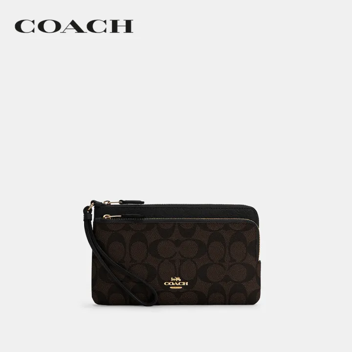 coach-กระเป๋าสตางค์ผู้หญิงรุ่น-double-zip-wallet-in-signature-canvas-สีน้ำตาล-c5576-imaa8