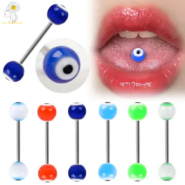 Evil eye deals tongue ring