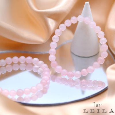 Leila Amulets กำไลหินสวยงาม (โรสควอตซ์) ขนาด 6 มิล