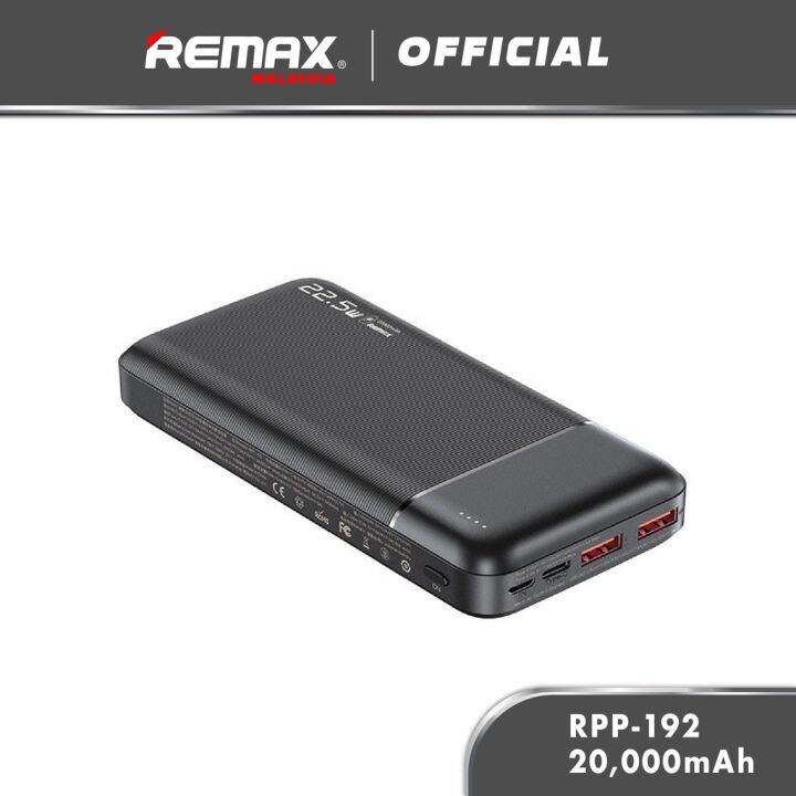 Remax RPP-192 22.5W PD+QC Powerbank Type-C Fast Charging 20000mAh PD ...