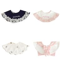 D55E Korean Baby Girls Boys Bib Cotton Cute Lace Bow Tie Infant Breastplate Newborn Drooling Burp Cloth Saliva Towel