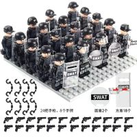 Compatible with LEGO military building blocks explosion-proof special police Flying Tigers soldiers weapons shields little boy assembled toys