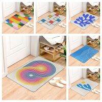 Cartoon color geometric design Entrance Doormat Kitchen Mat Home Decor Bedroom Carpet Bath Anti-Slip Floor Mat Children room mat