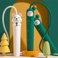 ◘ Cartoon Animal Jump Rope Imitation Silicone Jumping Rope for Children Home Outdoor Fitness Exercise Skipping Rope Kids Cute Toy