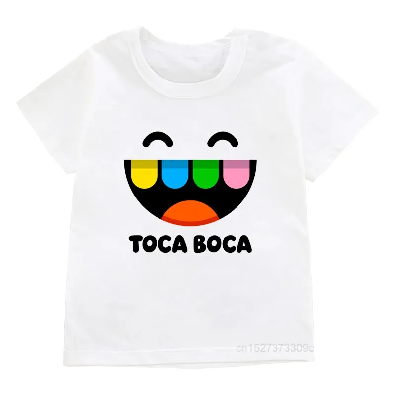 Girls/Boys Game Toca Boca And Gacha Life World Cartoon Graphic Printed  T-shirt Kids Comfy Versatile Summer Short Sleeved Clothes