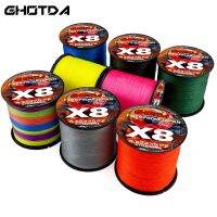 Ghotda 8x Braided Fishing Line 100m 300m 500m Japanese Multifilarment Carp Fishing Line 18-78LB 10 Colors Available