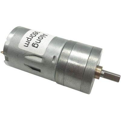 Motor Kecil DC Geared 6V12V24V Kecepatan Rendah 12 Sampai 1360RPM Kecepatan Reversibel dan Dapat Disesuaikan Cocok untuk Perangkat Pintar atau Mainan DIY