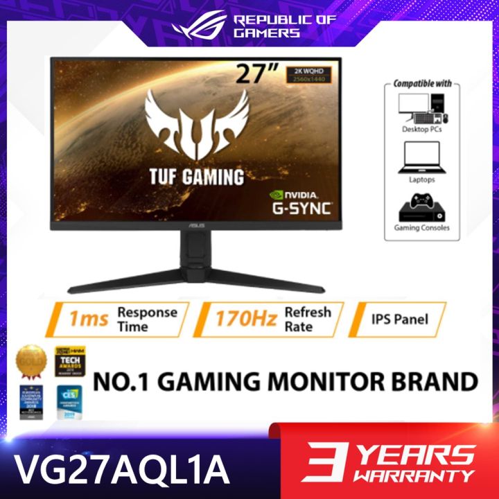 ASUS TUF Gaming VG27AQL1A G-SYNC Compatible Gaming Monitor