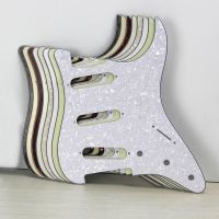 หมัดไม่มีรู Pickguard กีตาร์รอยขีดข่วนแผ้น SSS และสกรูอุปกรณ์เสริมสำหรับกีตาร์มีให้เลือก10สี