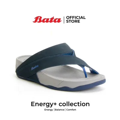 รองเท้า รองเท้าแตะ [Best Seller]  Bata  Energy+ รองเท้าเพื่อสุขภาพ รองเท้าแตะลำลอง รองเท้าใส่สบาย รองเท้าแฟชั่น รองเท้าฮิต สีน้ำเงิน รหัส 8719342
