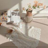 Our Home Decor [พร้อมส่ง] ผ้าปูโต๊ะลูกไม้ Lace tablecloth ผ้าพื้นหลังห้องตกแต่งร้านกาแฟ INS ผ้าปูโต๊ะสีขาวนม