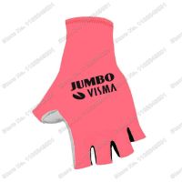 hotx【DT】 2023 Pink Visma Cycling Gloves Tour Gel Half Men Road Jerseys MTB Guante Ciclismo