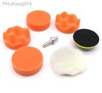 7pcs/set 3 quot; Car Sponge Polishing Pad Set Polishing Buffer Waxing Adapter Drill Kit for Auto Body Care Headlight Restoration Kit