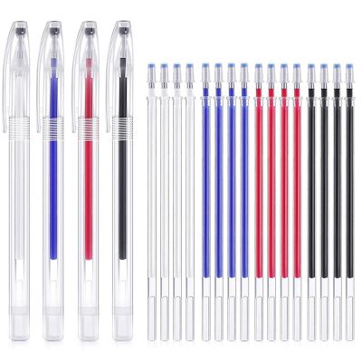 Heat Erasable Pens High Temperature Disappearing Pen Fabric Marking Pens with 20 Erasable Pen Refills for Leather,Fabric