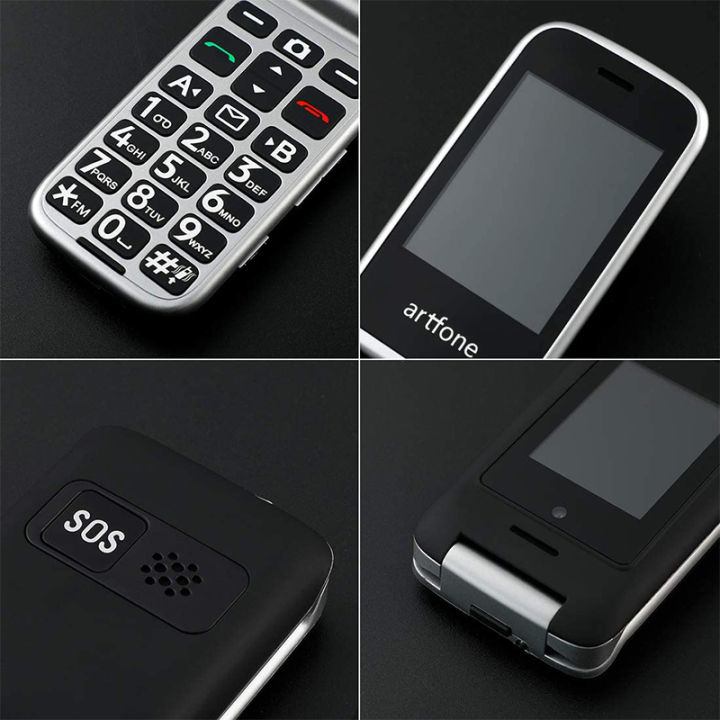 artfone-c10-black-ปุ่มใหญ่พลิกโทรศัพท์อาวุโส-โทรศัพท์มือถือภาษาไทย
