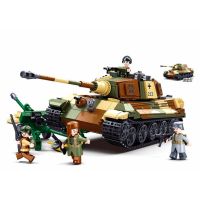 Mytopshop โมเดลฟิกเกอร์ MOC WW2 2in1 King Tiger Heavy Tank Panzerkampfwagen VI Ausf.B ของเล่นเสริมการเรียนรู้เด็ก 930 ชิ้น