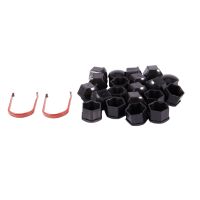 20pcs 17mm Car Plastic Caps Bolts Covers Nuts Alloy Wheel For , , , Color: Black