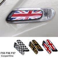 2เคส Lampu Sinyal Penutup Fender Sisi Eksterior ยูเนี่ยนแจ็ค Dekorasi Stiker Mobil Untuk Aksesori Mini Cooper หนึ่ง F55 F56 F57