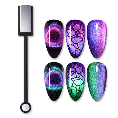 LILYCUTE Double Headed Nail Art Magnet Stick 9D Cat Magnetic For Polish Line Strip Effect Strong Magnetic Pen Tools ~
