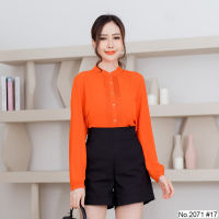 เสื้อทำงาน Miss Daisy : No.2071 เสื้อแขนยาวสีพื้น | Solid Long Sleeve Blouse