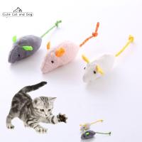 CHXONQ เมาส์จำลองหนูปลอมของเล่นแมวยางกัดสำหรับเด็กแมวนุ่มนิ่มสำหรับแมวแมว