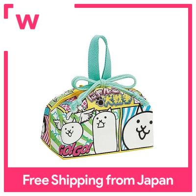 กระเป๋าหูรูดเบนโตะสำหรับเด็กเล่นสเกตเตอร์แมวเนี้ยน Big War 23ผลิตในญี่ปุ่น KB7-A