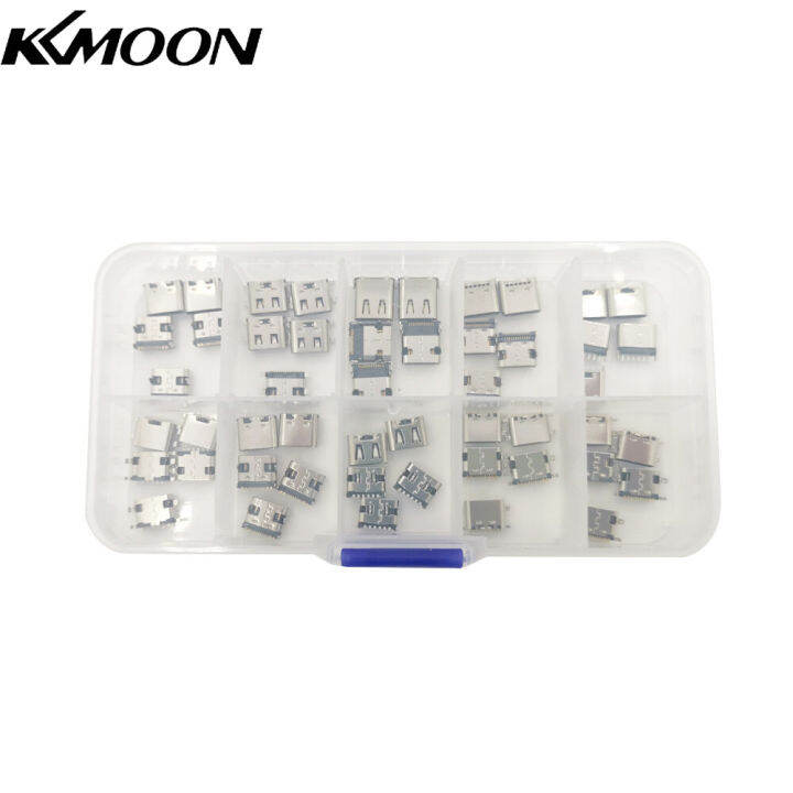 kkmoon-ชุดหัวต่อ-micro-usb-สำหรับชาร์จอุปกรณ์เสริม-smt-ตัวเมีย