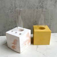 【CW】☒№♣  Test Tube Vase Silicone Mold Concrete Cement Holder Mould Hydroponic Breeding Resin Molds