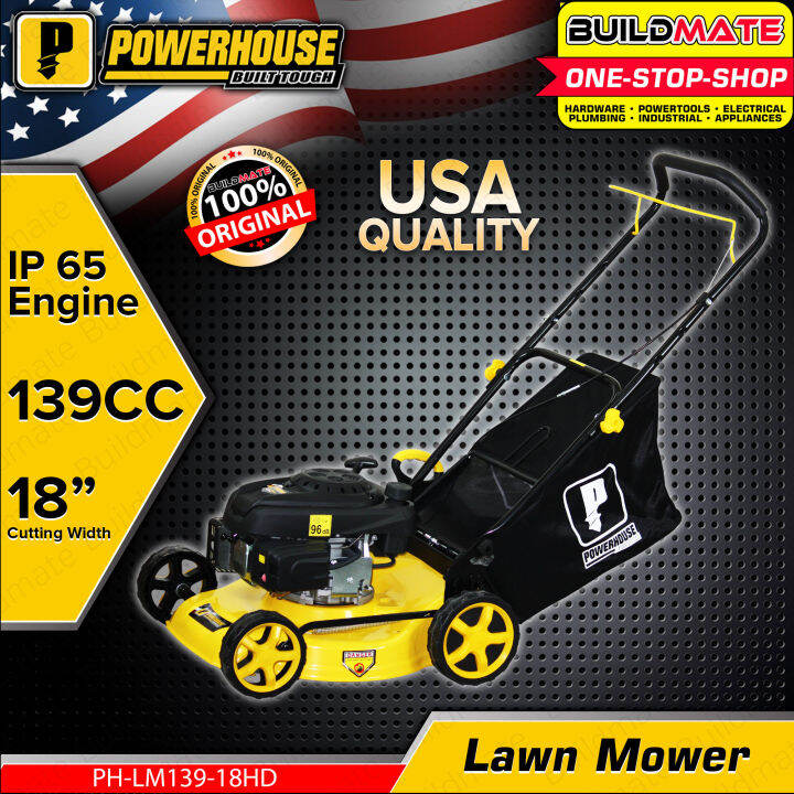 POWERHOUSE USA Lawn Mower Gas Power 18 Inches With IP65 139cc Gasoline